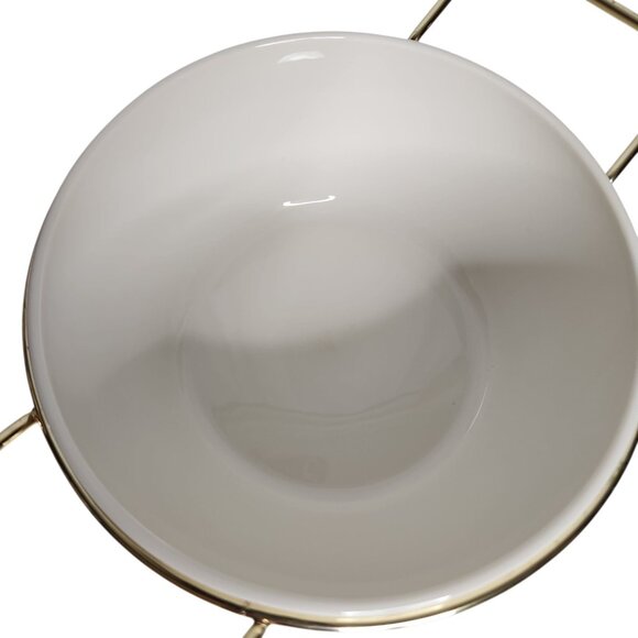 Lenox Holiday 1QT Covered Warmer with Gold Rack Holly Berry Serving Dish Bowl - Picture 8 of 9